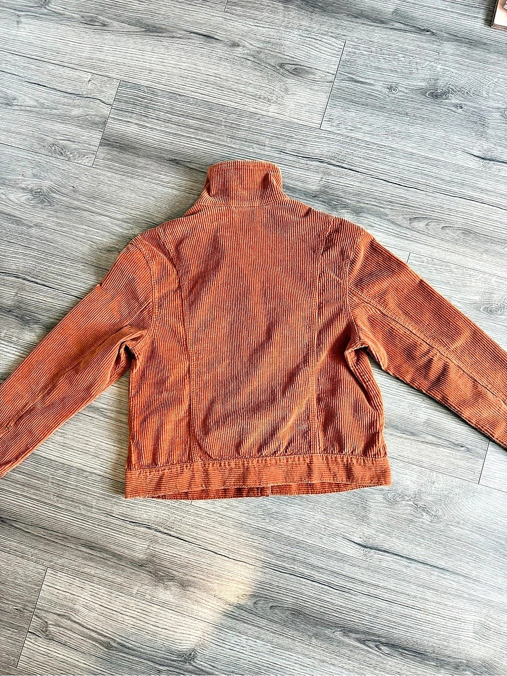 Free People 2020 Corduroy Jacket Orange Small Great Condition - Picture 2 of 10